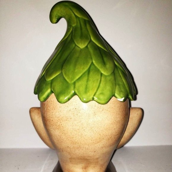 Rare Vintage Elf Pixie Head Cookie Jars Collectibles - Picture 3 of 7